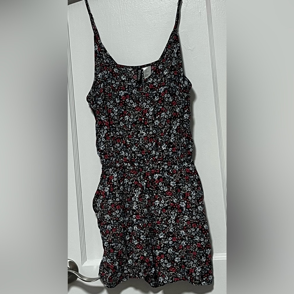 Divided Multicolor Floral Romper for girls
